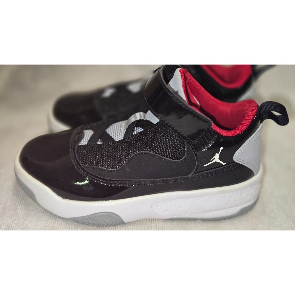 Nike Air Jordan Black White Red Kids 12C EUC